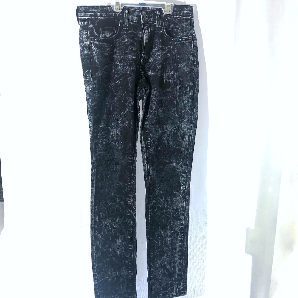 CARMAR ACID WASH STRESSED STRETCH JEANS SIZE 27 NW